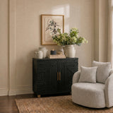 Hill Interiors Lennox 2 Door Sideboard - Black - Small