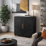 Hill Interiors Lennox 2 Door Sideboard - Black - Small