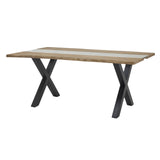 Hill Interiors Live Edge Collection River Dining Table – Light Acacia