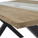 Hill Interiors Live Edge Collection River Dining Table – Light Acacia