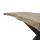 Hill Interiors Live Edge Collection River Dining Table – Light Acacia