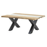Hill Interiors Live Edge River Coffee Table – Light Acacia