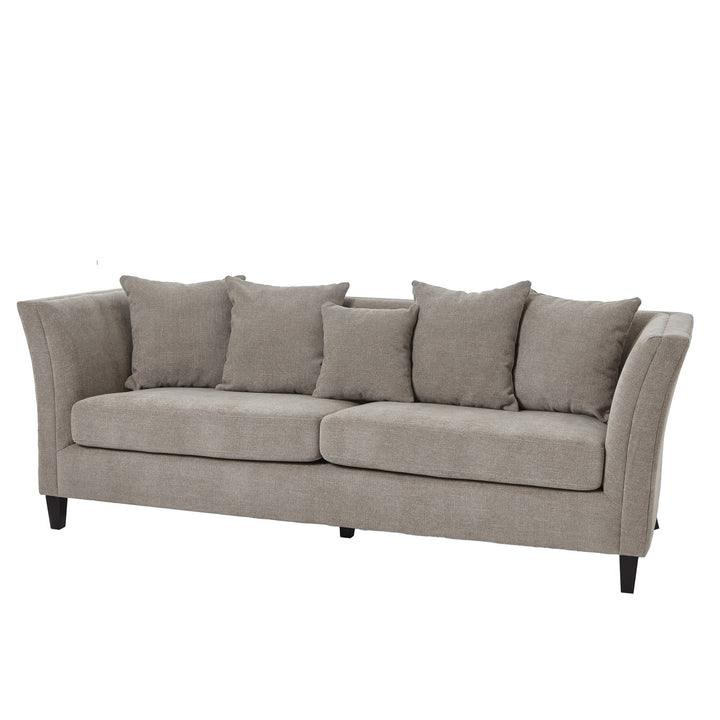 Hill Interiors Vesper 3-Seater Cushion Back Sofa – Taupe