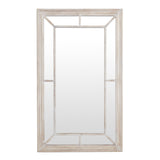 Hill Interiors Large Washed Wood Framed Window Mirror