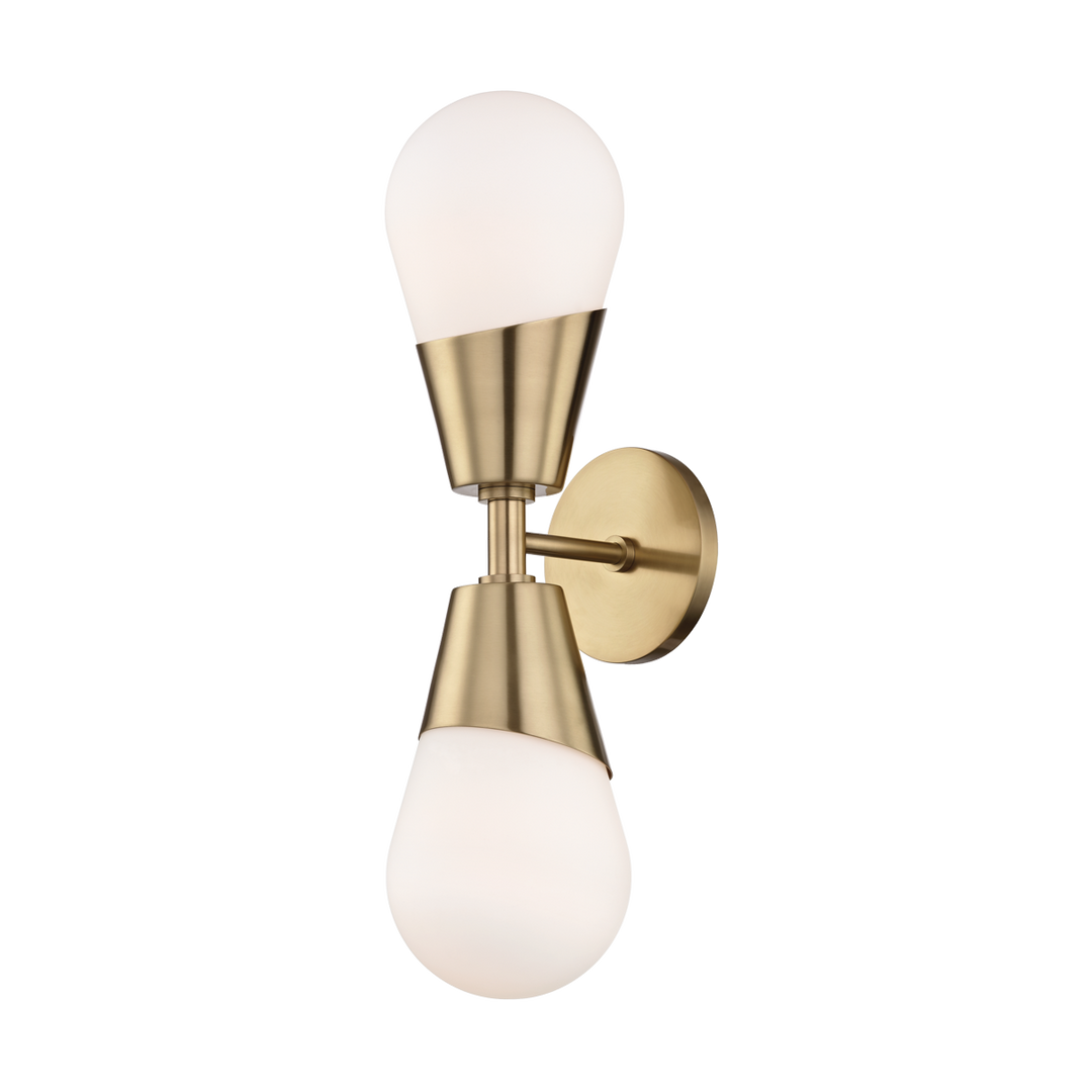Hudson Valley Lighting Cora Wall Sconce with Aged Brass – Excess Stock