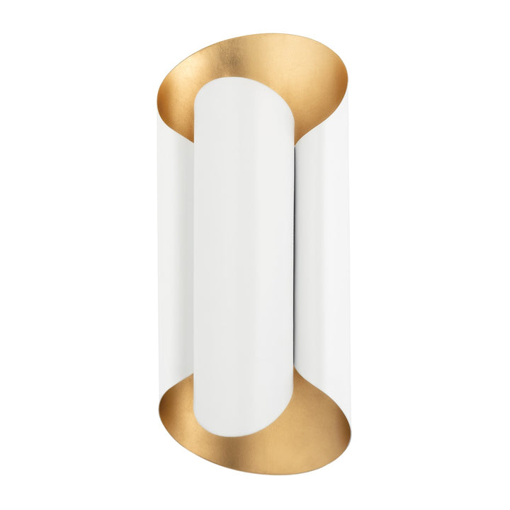 Hudson Valley Lighting Banks Wall Sconce – Gold Leaf and White