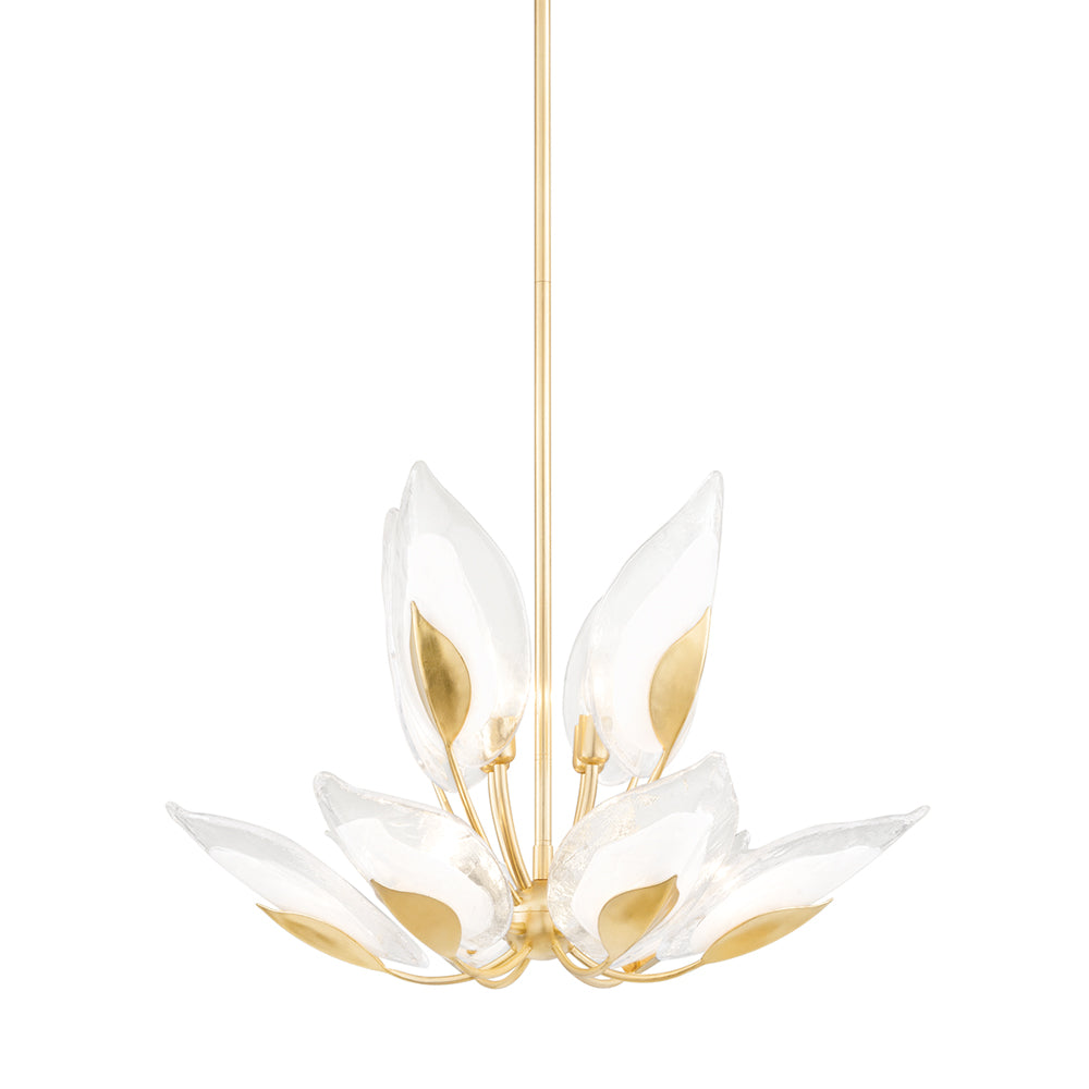 Hudson Valley Lighting Blossom 10 Light Chandelier – Gold Leaf