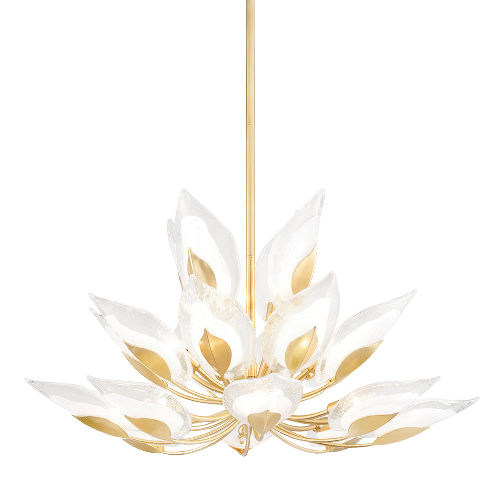 Hudson Valley Lighting Blossom 20 Light Chandelier – Gold Leaf