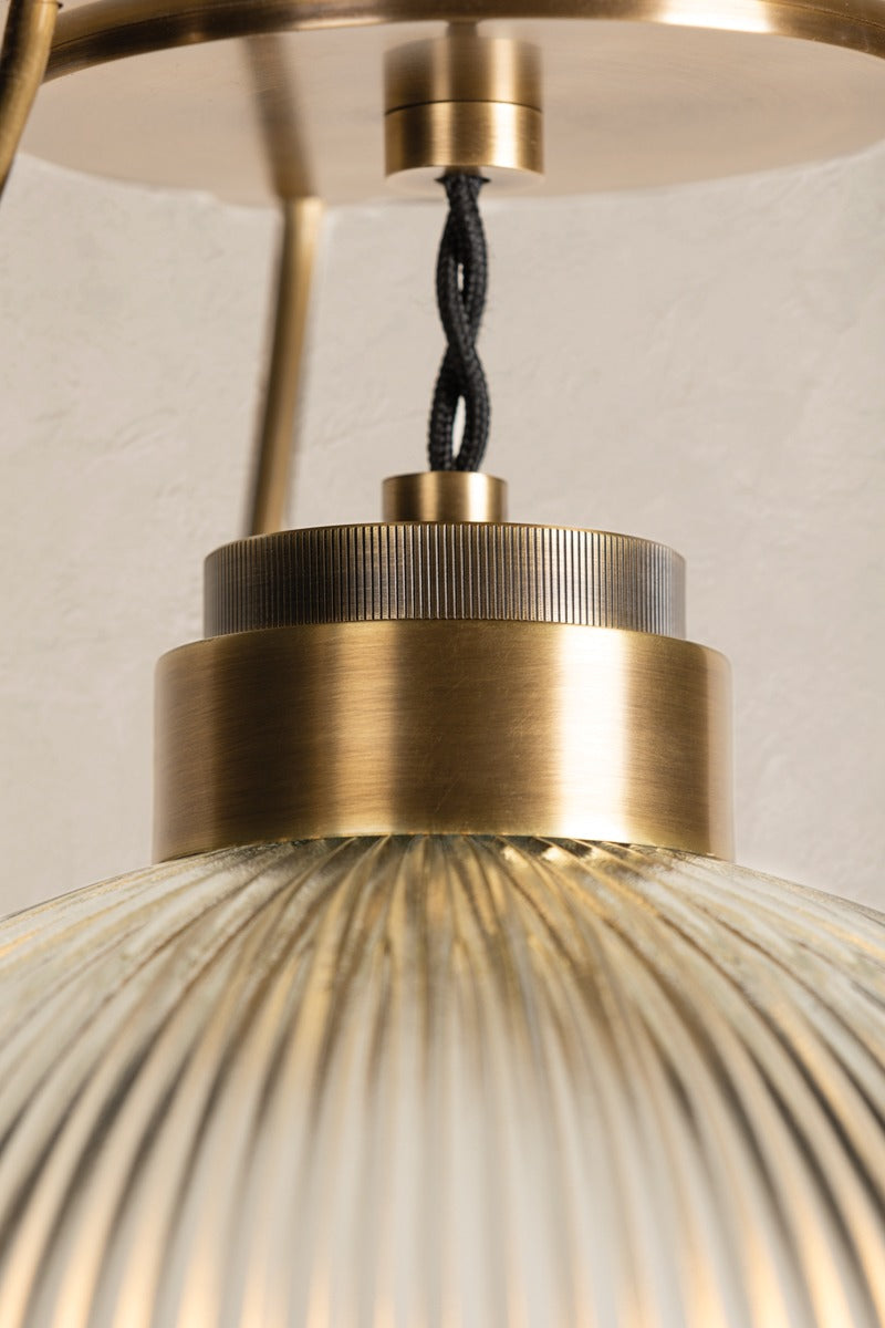 Hudson Valley Lighting Glint Semi Flush Ceiling Light – Patina Brass – Large