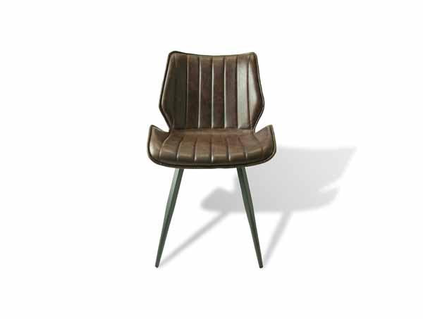 Humphrey Dining Chair – Chestnut PU Leather – Set of 2