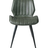 Humphrey Dining Chair – Forest Green PU Leather – Set of 2