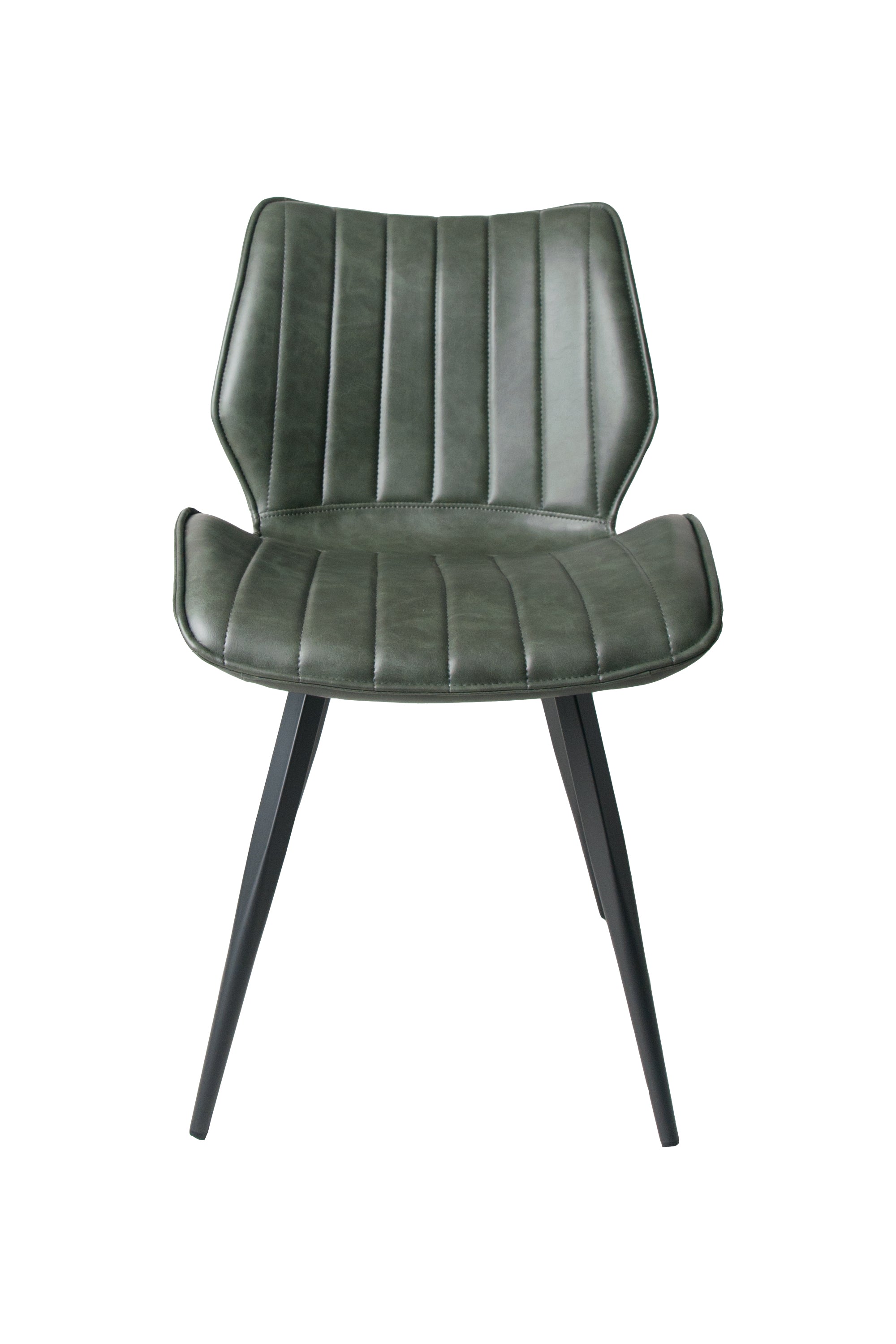Humphrey Dining Chair – Forest Green PU Leather – Set of 2