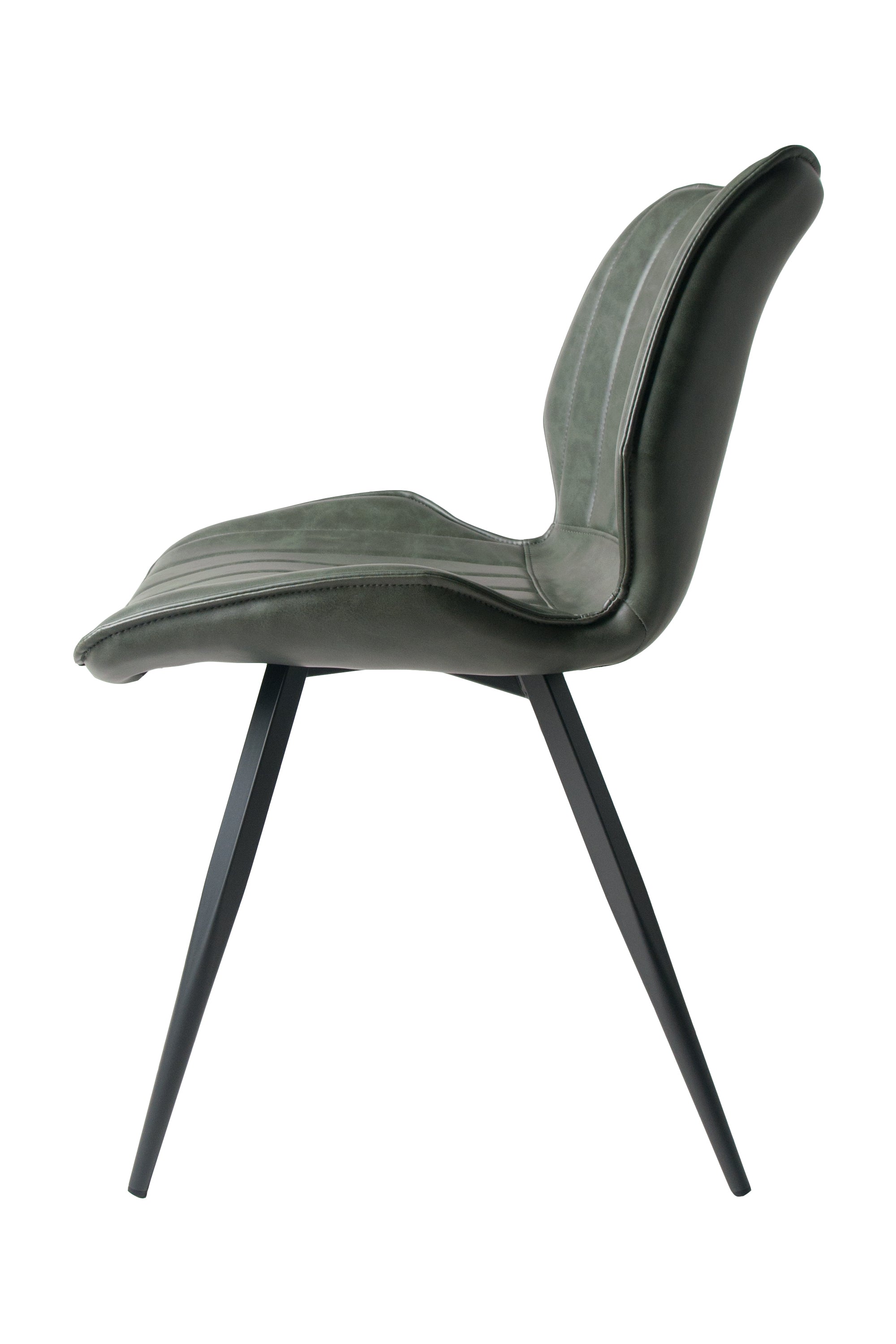 Humphrey Dining Chair – Forest Green PU Leather – Set of 2