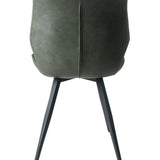 Humphrey Dining Chair – Forest Green PU Leather – Set of 2