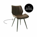 Humphrey Swivel Dining Chair – Chestnut PU Leather – Set of 2