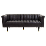 Huxley Leather 3 Seater Sofa – Ebony Leather