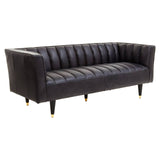 Huxley Leather 3 Seater Sofa – Ebony Leather
