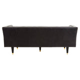Huxley Leather 3 Seater Sofa – Ebony Leather