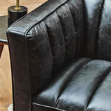 Huxley Leather 3 Seater Sofa – Ebony Leather
