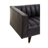 Huxley Leather 3 Seater Sofa – Ebony Leather