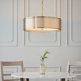 Isadora Small Pendant Light - Gold and White