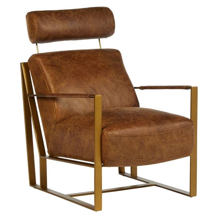 Jamison Lounge Chair – Light Brown Leather