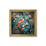 Japanese Koi Carp Dusk - Gold Hurstwood Square Frame