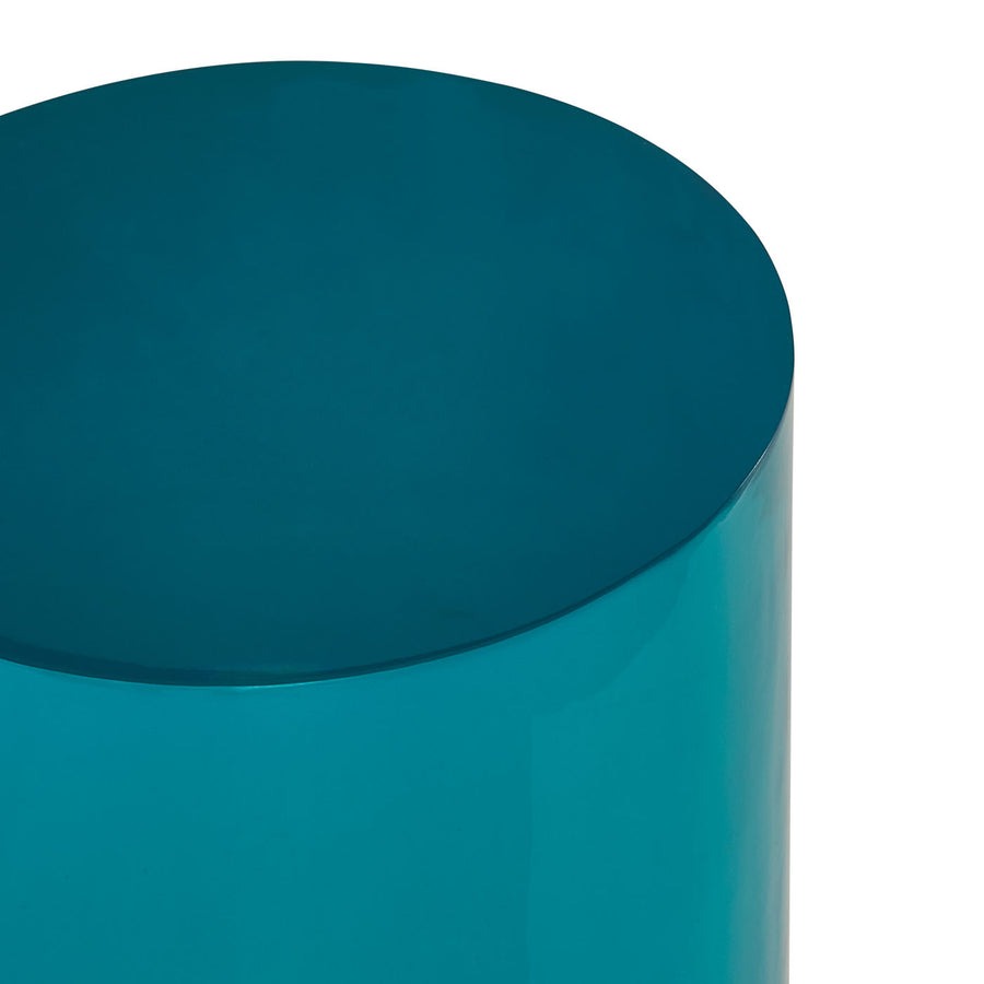 Jonathan Adler Acrylic Cylinder Table – Turquoise