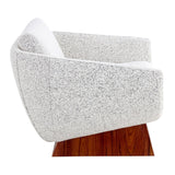 Jonathan Adler Beaumont Rosewood Lounge Chair – Olympus Salt and Pepper Boucle