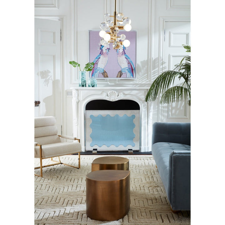 Jonathan Adler Brass Teardrop Coffee Table