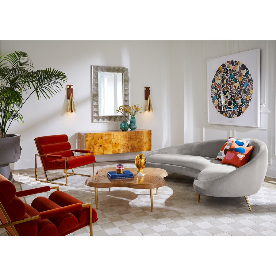 Jonathan Adler Channeled Goldfinger Lounge Chair – Varese Persimmon