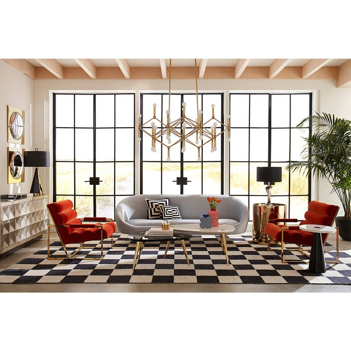 Jonathan Adler Channeled Goldfinger Lounge Chair – Varese Persimmon