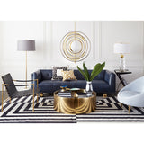 Jonathan Adler Claridge Sofa –  Brogue Navy Leather