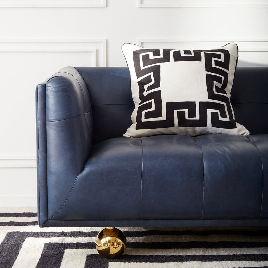 Jonathan Adler Claridge Sofa –  Brogue Navy Leather