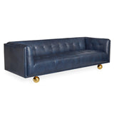 Jonathan Adler Claridge Sofa –  Brogue Navy Leather