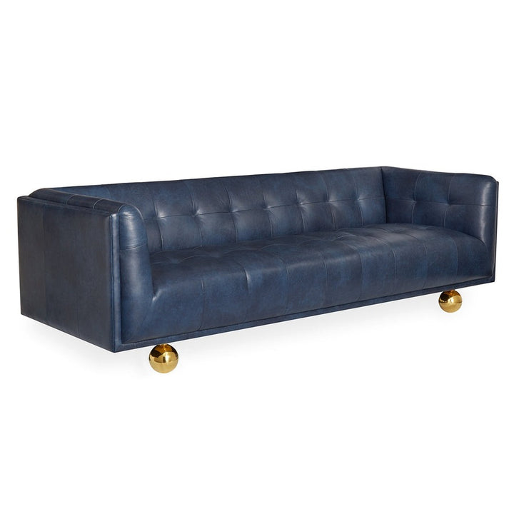 Jonathan Adler Claridge Sofa –  Brogue Navy Leather