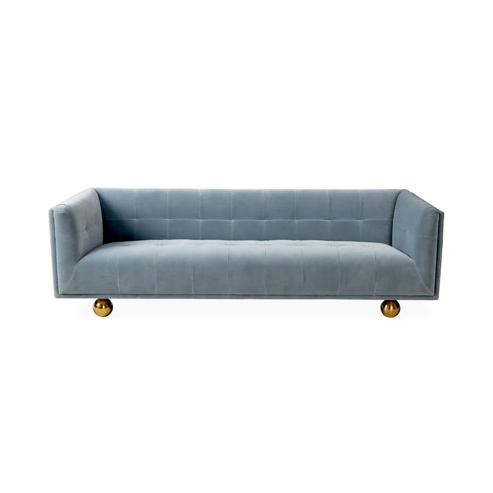 Jonathan Adler Claridge Sofa – Varese Faded Blue Velvet