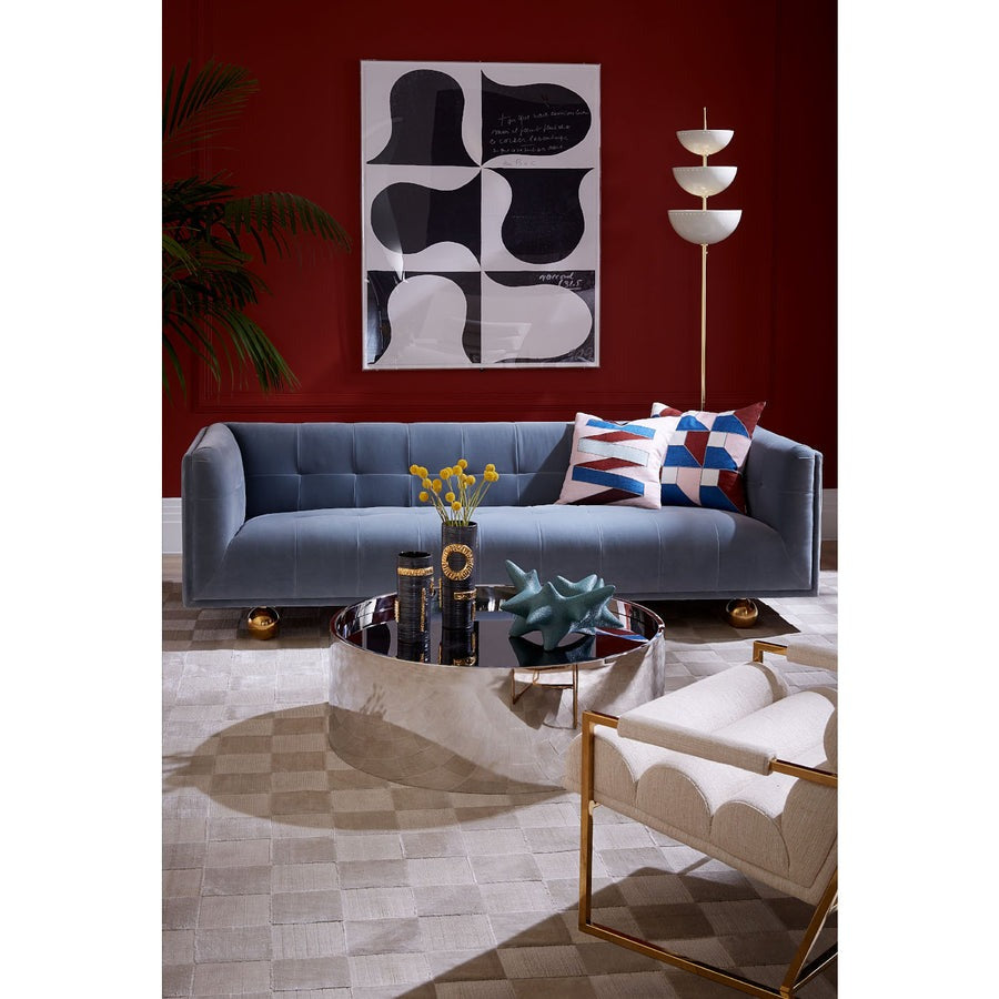 Jonathan Adler Claridge Sofa – Varese Faded Blue Velvet