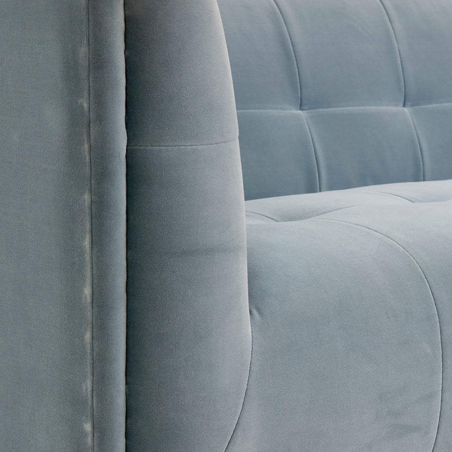 Jonathan Adler Claridge Sofa – Varese Faded Blue Velvet