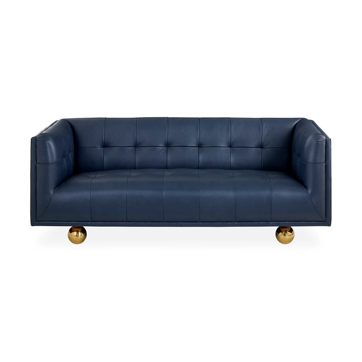 Jonathan Adler Claridge Apartment Sofa – Oxford Navy Leather