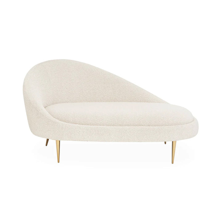 Jonathan Adler Ether Chaise in Olympus Oatmeal Boucle – Left Facing