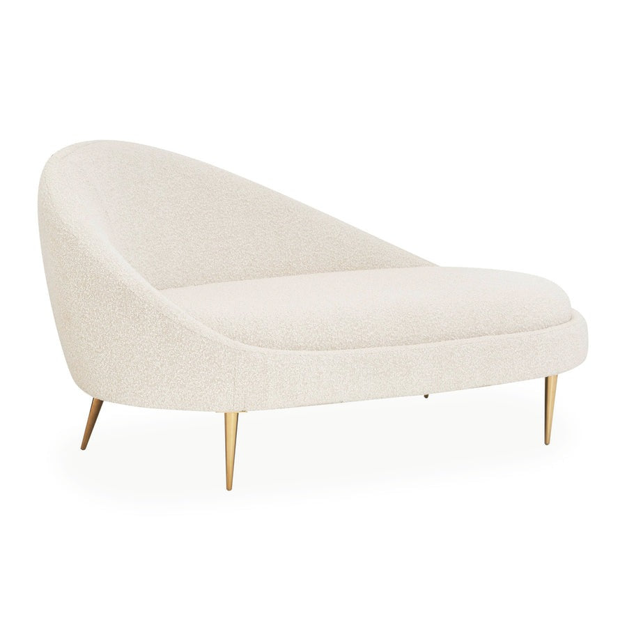 Jonathan Adler Ether Chaise in Olympus Oatmeal Boucle – Left Facing