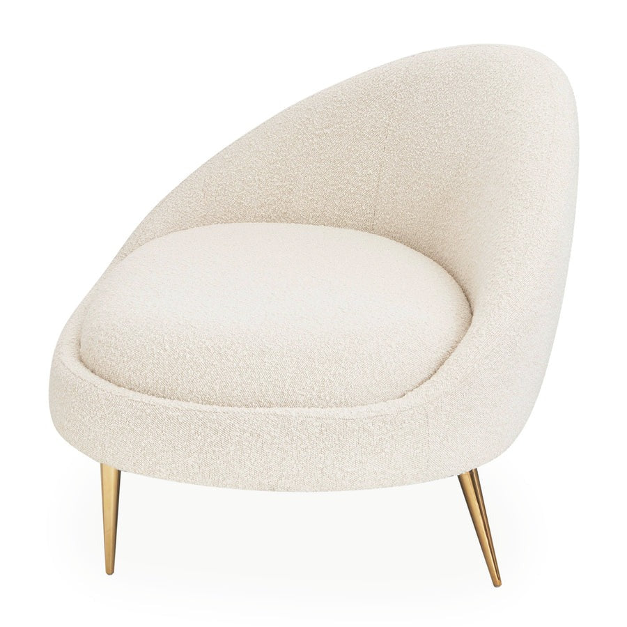 Jonathan Adler Ether Chaise in Olympus Oatmeal Boucle – Left Facing