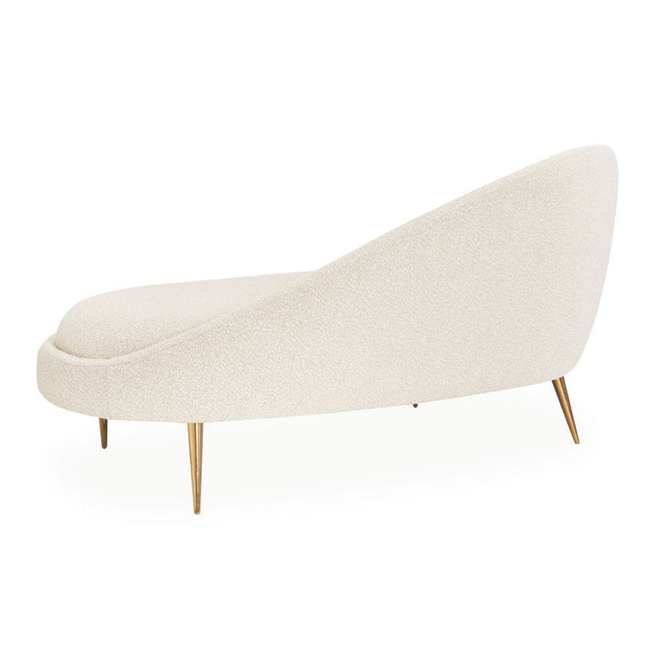 Jonathan Adler Ether Chaise in Olympus Oatmeal Boucle – Left Facing