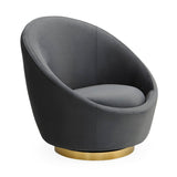 Jonathan Adler Ether Swivel Chair – Bergamo Charcoal