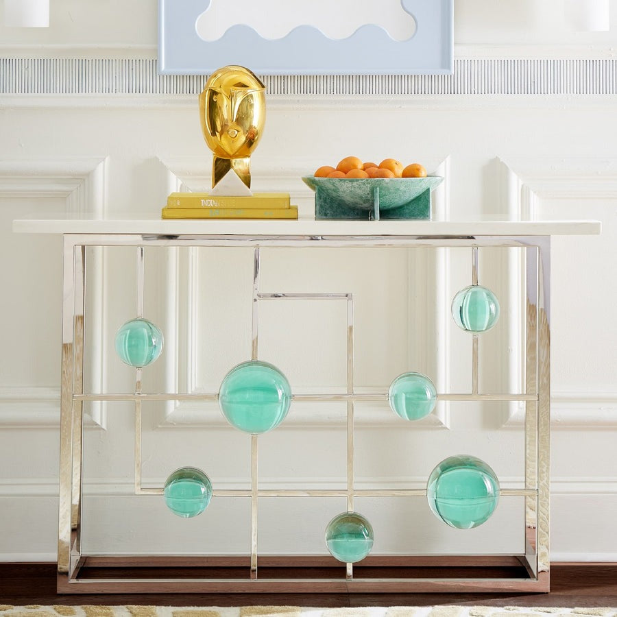 Jonathan Adler Globo Fretwork Console Table