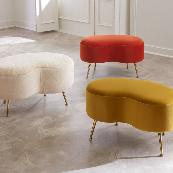 Jonathan Adler Kidney Ottoman – Shearling