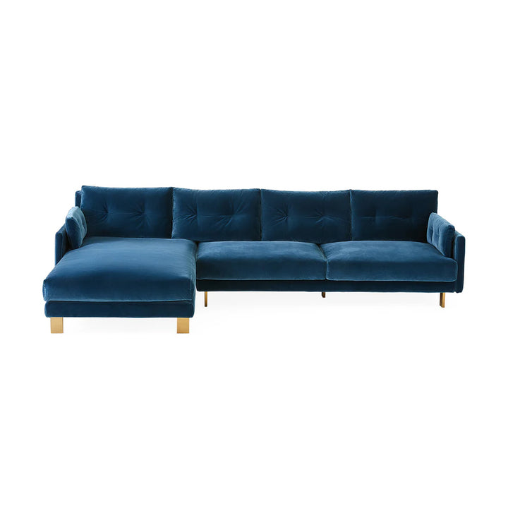 Jonathan Adler Malibu Left Arm Facing Sectional Sofa – Varese Petrol