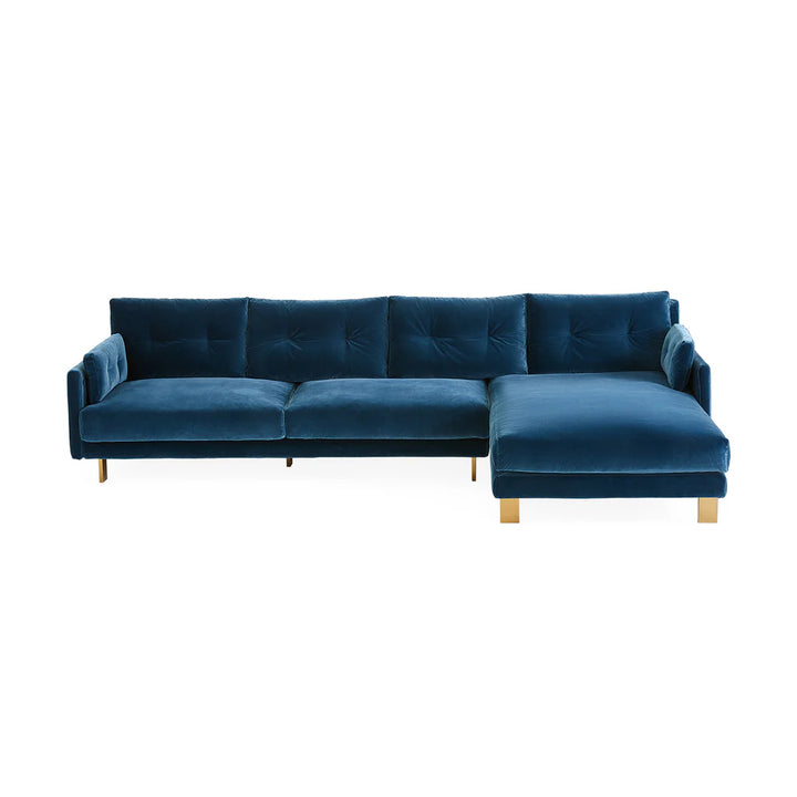 Jonathan Adler Malibu Right Arm Facing Sectional Sofa – Varese Petrol