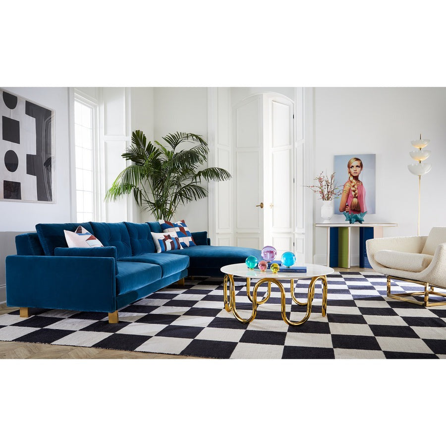 Jonathan Adler Malibu Right Arm Facing Sectional Sofa – Varese Petrol